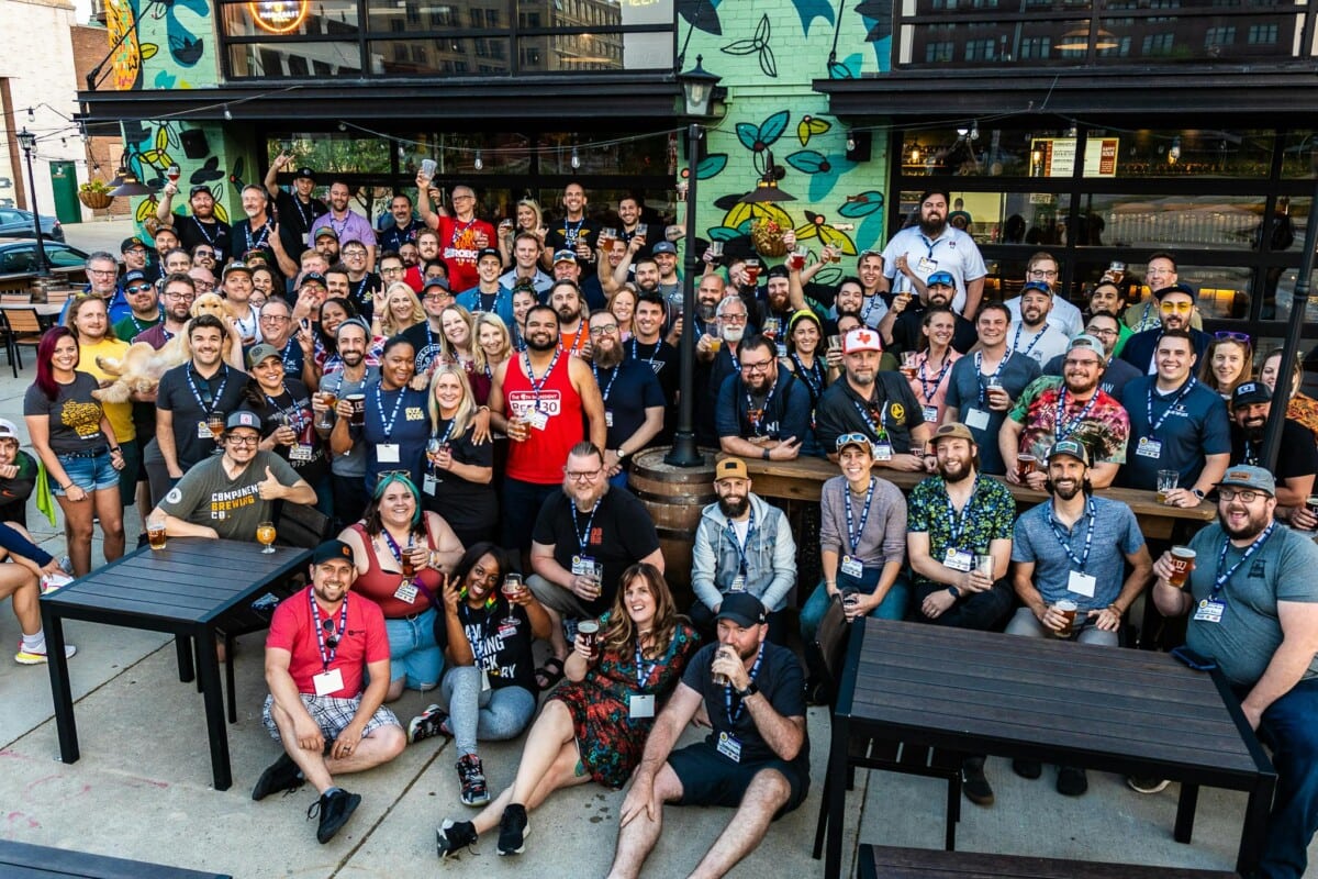 People mingling in a CBP Welcome Party at CBC event
